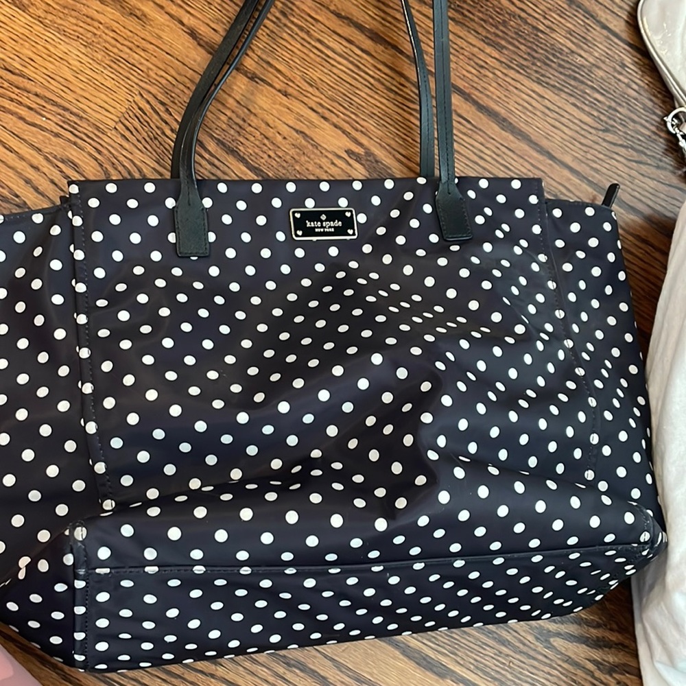 Kate Spade Black and White Polka Dot Tote